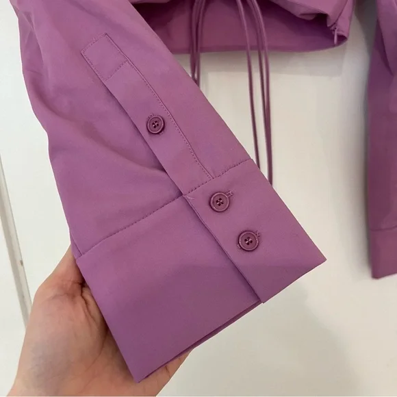 Zara Purple O Ring Crop Top - Picture 5 of 9